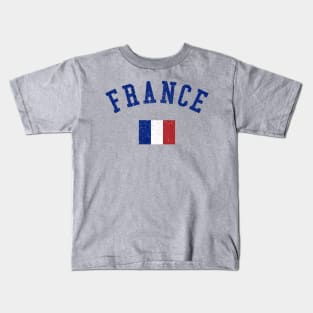 France Vintage Flag Kids T-Shirt